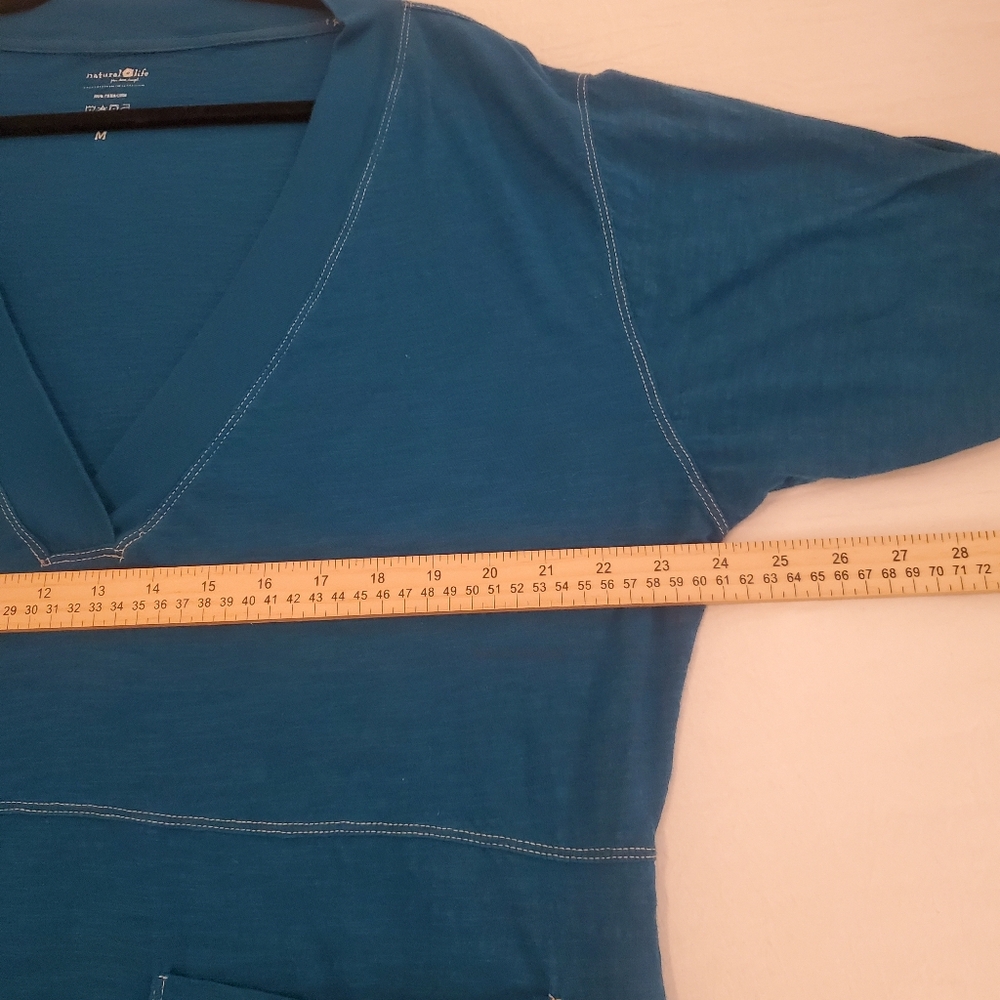NATURAL LIFE Charlie Blue Oversized Vneck Short Sleeve Loungewear Pj's Jumper M - Picture 7 of 10